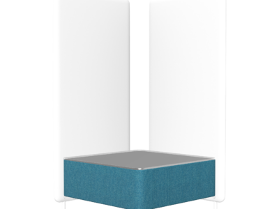 Wall In Square Table with 2 Partition Walls - Model BW2