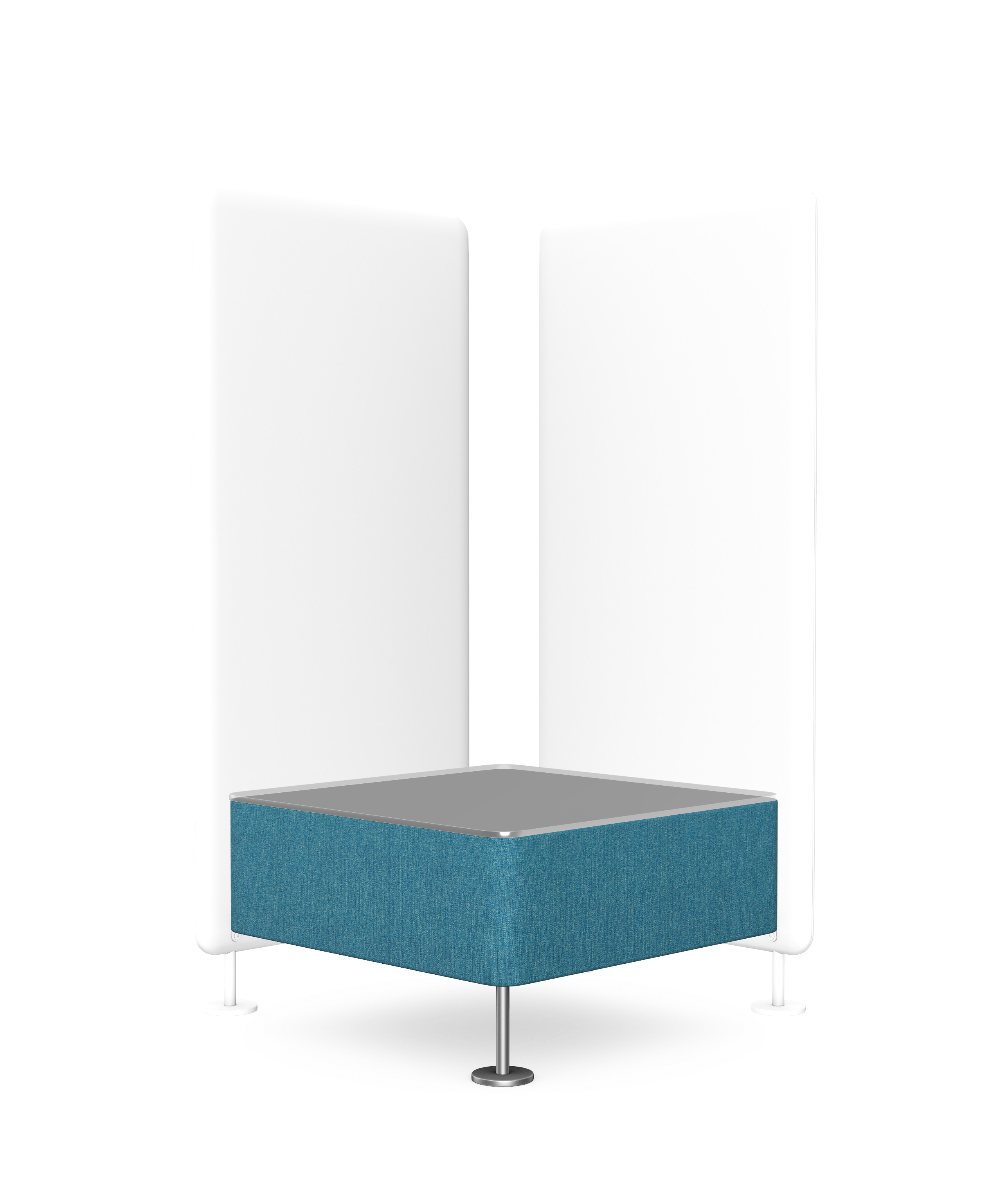 Wall In Square Table with 2 Partition Walls - Model BW2 1 Wall In Square Table with 2 Partition Walls - Model BW2