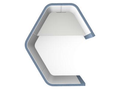 STUDIO WORK - Hexagonal, Single Person, With Desk Top