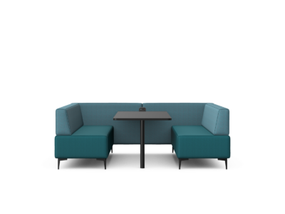 OBAN SOCIAL - Six Seat Low Back Booth With Table