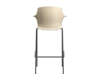 KB-FRILL-BR / Office Plastic High Stool