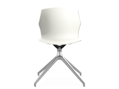 DIFFUSE - Polypropylene Chair, Pyramidal Aluminium Base