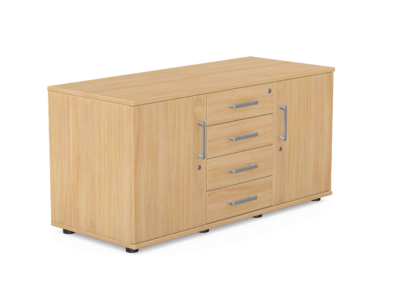 Desk Cabinet A-50, with Four Drawers and a Lock