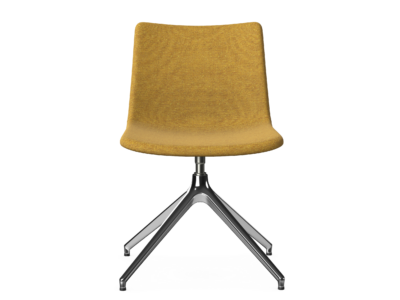 PRIME - Large Upholstered Meeting - Lounge Chair, Pyramidal Aluminium Base