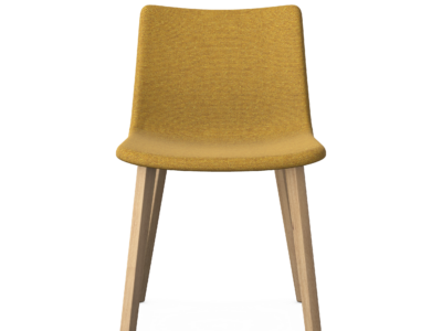 PRIME - Large Fully Upholstered Chair, 4 Wooden Legs