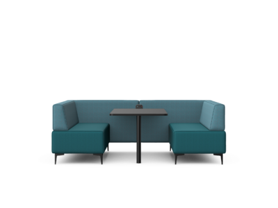 OBAN SOCIAL - Four Seat Low Back Booth With Table