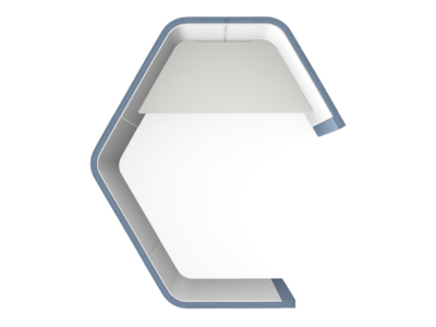 STUDIO WORK - Hexagonal, Single Person, Large, With Desk Top