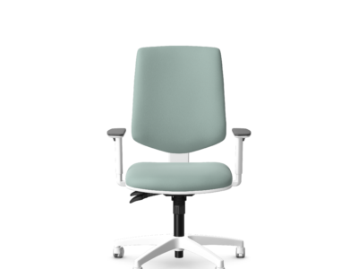 KA-BREMEN uph. White Office Chair With Optional Headrest And Castors
