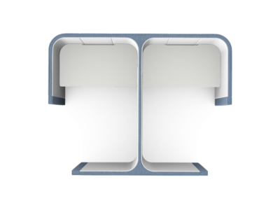 STUDIO WORK - Office Meeting Booth Configuration 1, With Desk Tops