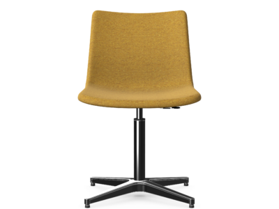 PRIME - Large Upholstered Chair with 4 Star Chrome Metal Gas Lift Base