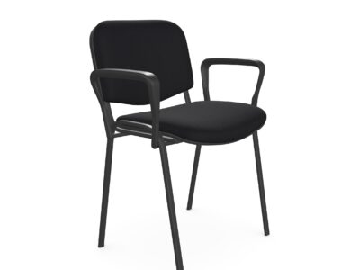 OI Series Meeting Chair, Black Frame With Optional Arms and Left Or Right Table