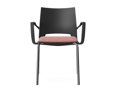 SENSOR - Chair with Arms, 4 Metal Legs