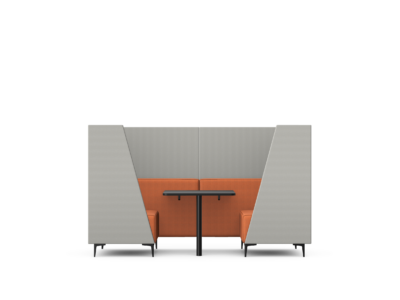 OBAN SOCIAL - Two Seat High Back Enclosed Booth With Table