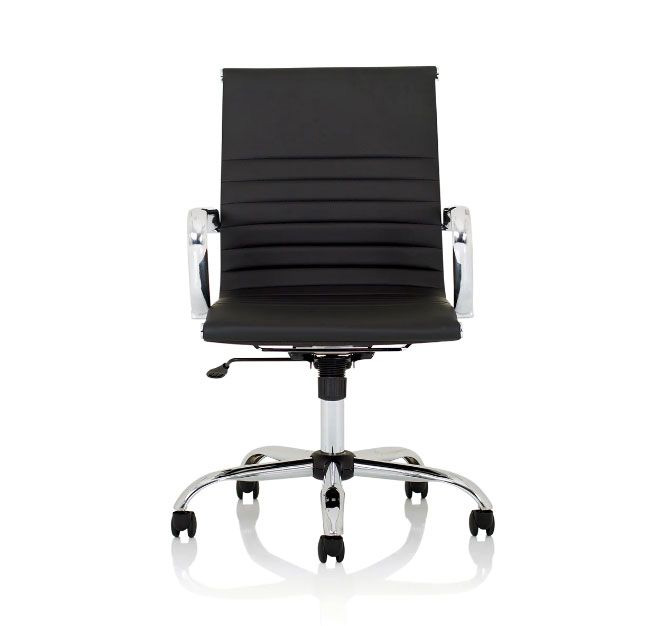 NOLA High Back Executive Chair with Chrome Base, One Piece Seat and Backrest 4 Nola high back-leather executive office chair
