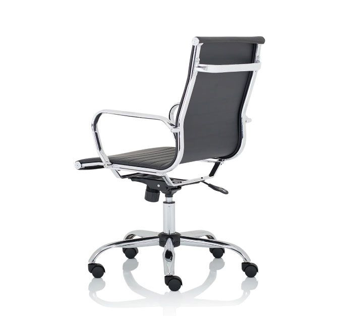 NOLA High Back Executive Chair with Chrome Base, One Piece Seat and Backrest 2 Nola high back-leather executive office chair