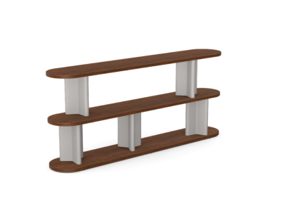 Cactus Bookcase with Oval Corners and Three Shelves 180/2