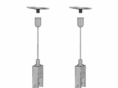 T-Bar Clip – Set of 2 works with 12mm workspace dividers and suspended / false ceilings.