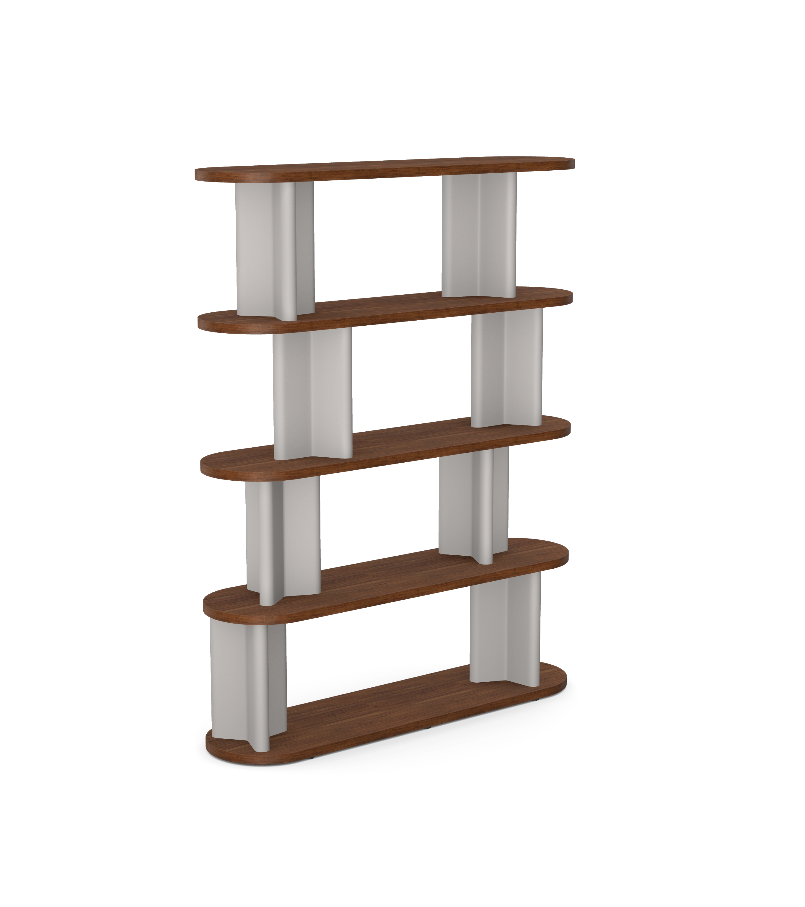 Cactus Bookcase with Oval Corners and Four Shelves 120/4 1 Cactus Bookcase with Oval Corners and Four Shelves 120/4