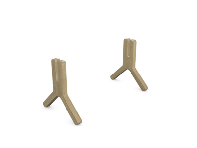 Wood Feet, works with 24mm Freestanding Screens