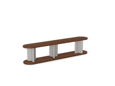 Cactus Bookcase with Oval Corners and One shelf 180/1