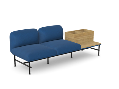 Nebula NB-330-T3-FL Elegant 2 Seater with Table on the Side