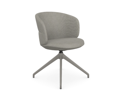 Ekori Chair - 4-arm swivel fixed-height base, feet