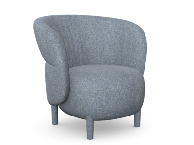 Kori Armchair with Upholstered Legs and Backrest