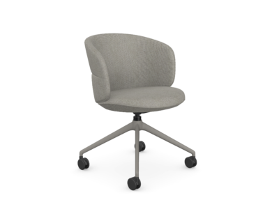 Ekori Chair wtith 4 Arm Swivel, Fixed-Height Base and Castor Wheels