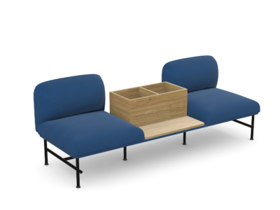 Nebula Two Seater with Middle Flower Pot NB-330-T2-FL