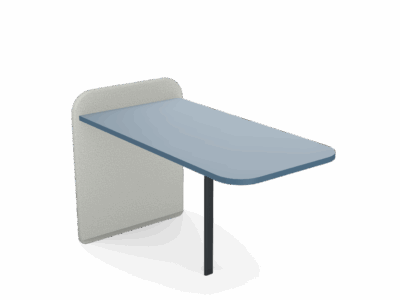 Frame FM ZW LB FMT Acoustic Screen with a Table