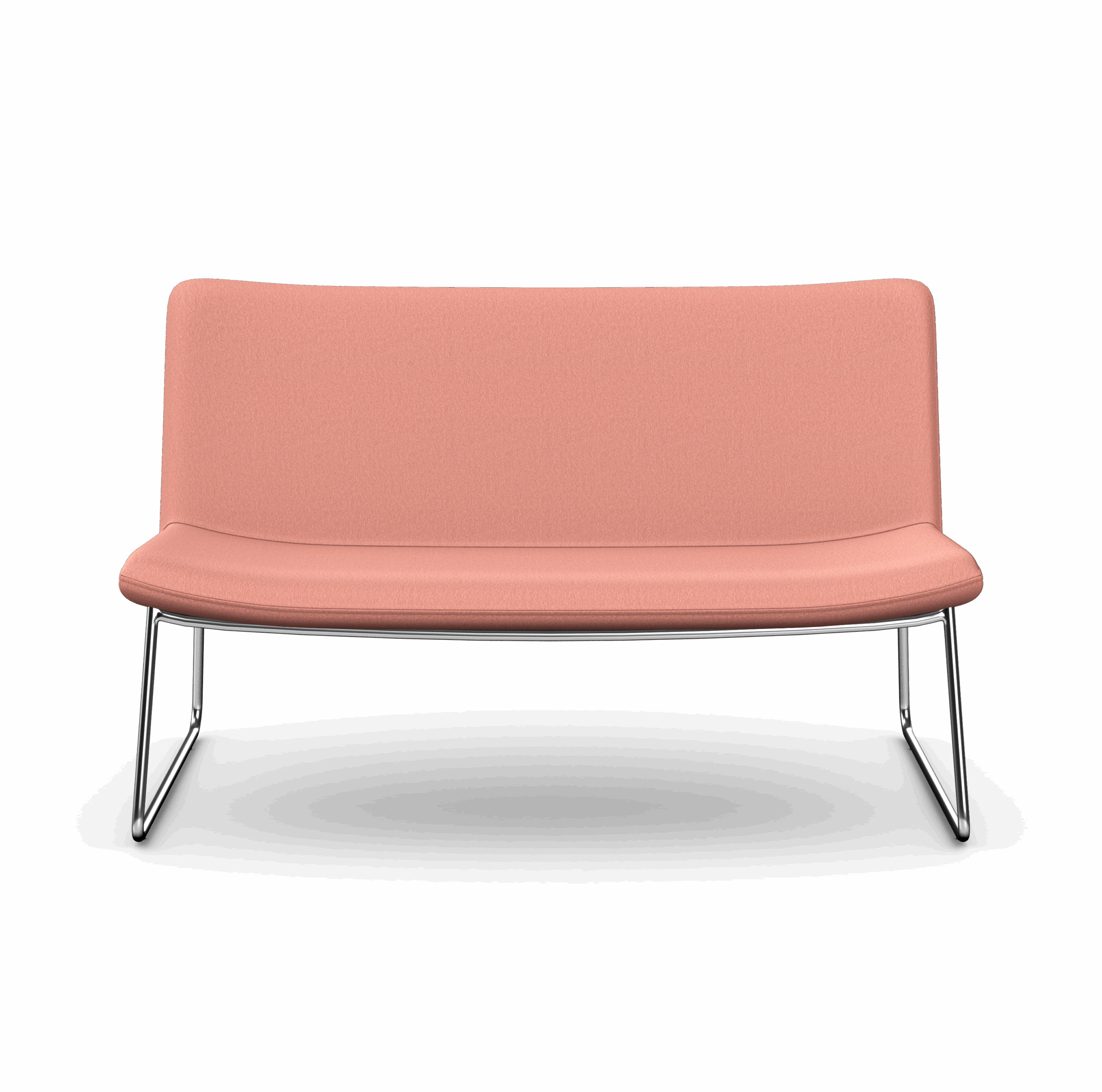 JASPA - Two Seat Sofa, Skid Metal Base 1 JASPA - Two Seat Sofa, Skid Metal Base