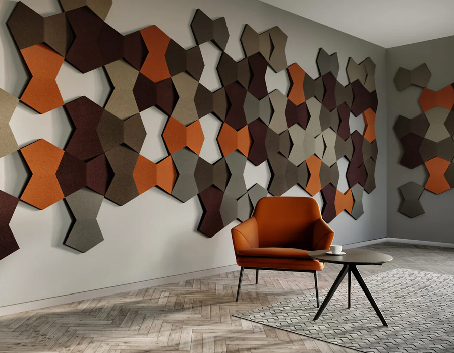FLUFFO Chevron - Soft Acoustic Wall Panels 3 Fluffo Chevrons Acoustic Wall Panels