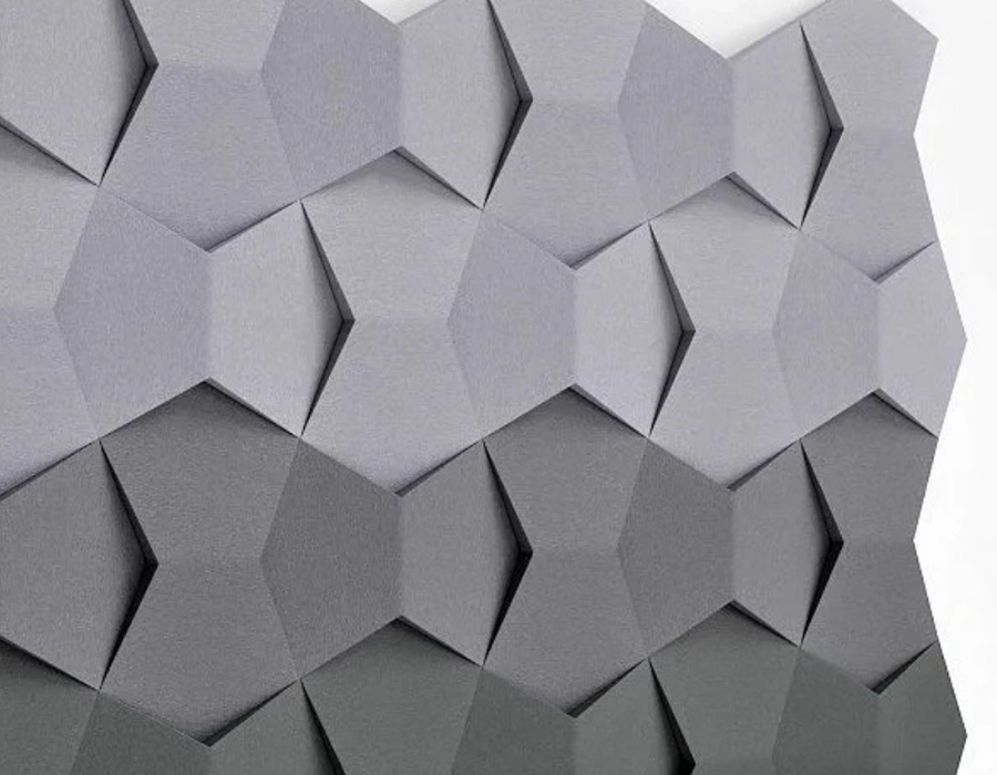 FLUFFO Chevron - Soft Acoustic Wall Panels 4 Fluffo Chevrons Acoustic Wall Panels
