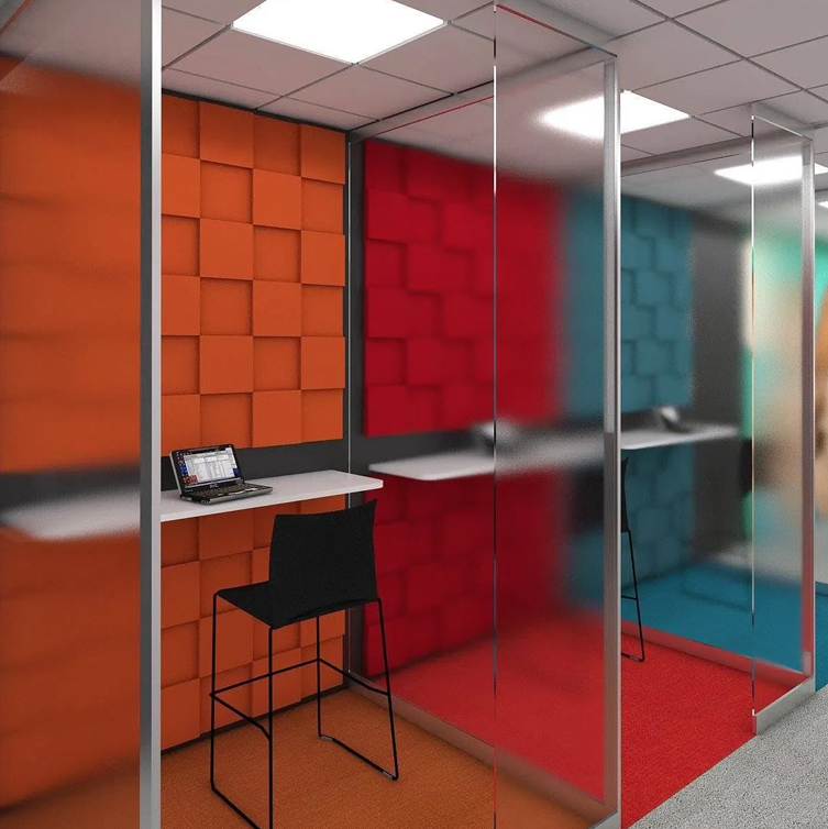 FLUFFO Square - Soft Acoustic Wall Panels 4 Fluffo Square Acoustic Wall Panels