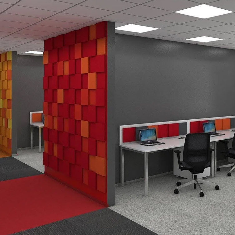 FLUFFO Square - Soft Acoustic Wall Panels 5 Fluffo Square Acoustic Wall Panels