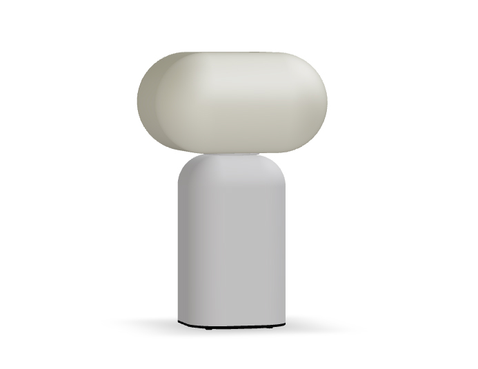 Velis Table Lamp - Lightweight Design, Compact and Wireless, Easy to Carry Anywhere 2 “Velis table lamp with rounded cloud‑like shade and cylindrical base on a concrete windowsill beside an open book